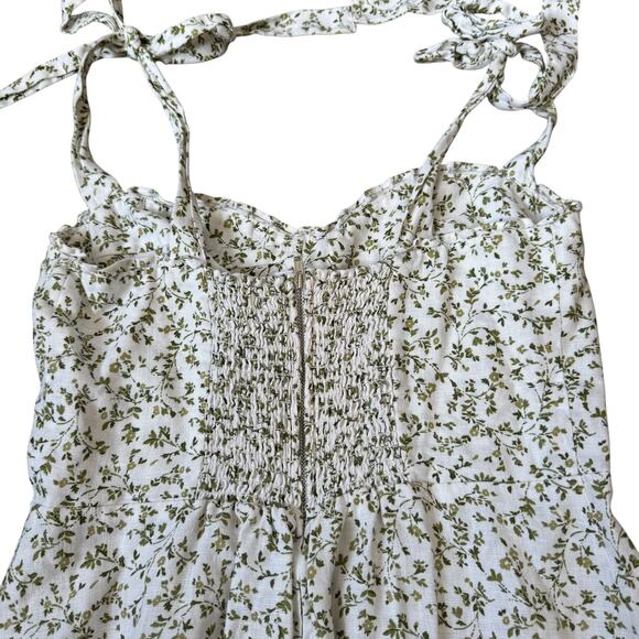 Reformation Desiree Linen Dress Ivy - Picture 6 of 11